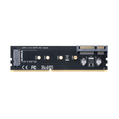 

DDR to M2 Hard Disk Adapter Card SATA to M2 NGFF B-key 2230224222602280 SSD Adapter DDR4 Memory Slot SSD Expansion Card