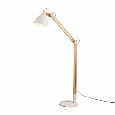 

LED Reading Floor Lamp LED Standing Light with Foldable Wooden Bracket for Living Room Bedroom