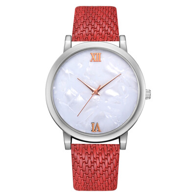 

Quartz watch Korean version of casual temperament female student quartz watch woven pattern belt watch