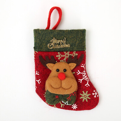 

Santa Claus Reindeer Christmas Socks Xmas Tree Hanging Decoration Home Ornaments