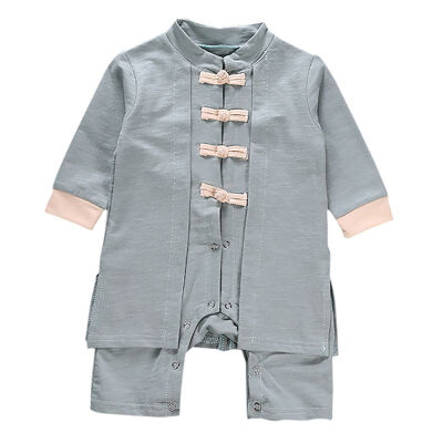 

Newborn baby summer spring personality retro Republic romper baby clothing national wind romper