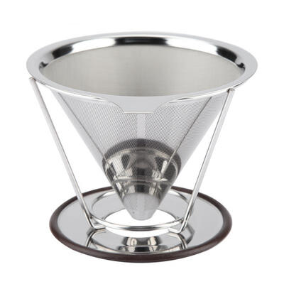 

Greensen Stainless Steel Silver Coffee Filter Coffee Dripper Bracket With Rubber Ring