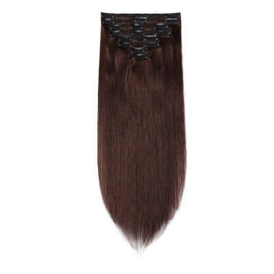 

Clip in 100 Remy Human Hair Extensions double weft Grade 7A Quality Full Head 8pcs 18clips Soft Silky Straight for Women