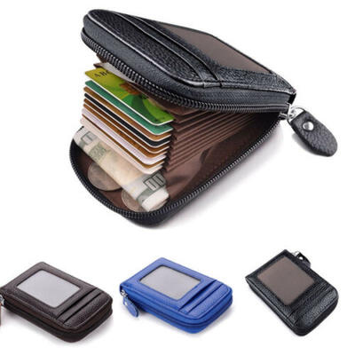 

Mens Luxury Soft Quality Real Leather Black Wallet Credit Card Holder Purse