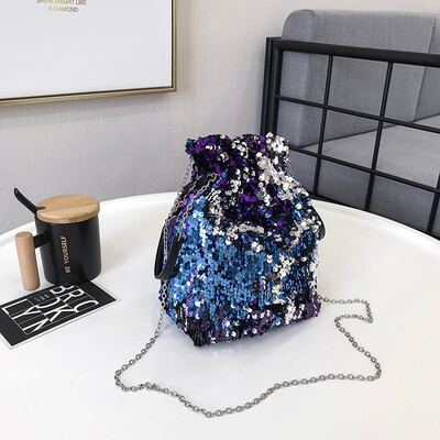 

Tailored Women Girl Sequins Chain Colorful Shoulder Bags Princess Bling Crossbody Bag