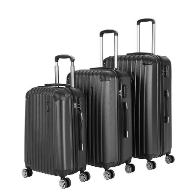 

TOMSHOO Fashion 3PCS Luggage Set Carry-on Suitcase ABS Hard Shell Trolley 20"24"28" Combination Lock Universal Wheels