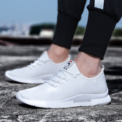 

Board shoes men 2019 summer&autumn Korean version of the new mens mesh small white shoes sports shoes mens summer tide shoes