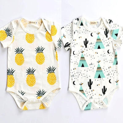 

Infant Baby Boy Girl Clothes Cotton Romper Jumpsuit Bodysuit Outfits 0-24M