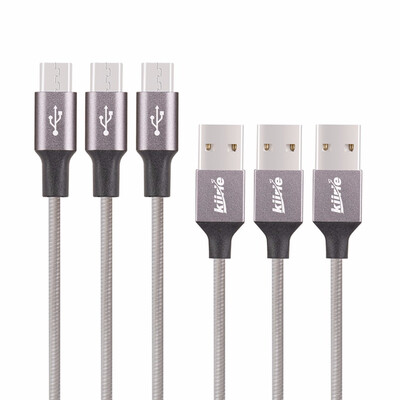 

kiirie Micro USB Cable Nylon Braided PowerLine 3 Pack05m1m15m High Speed USB 20 Charging Cord For Micro USB Charged Device
