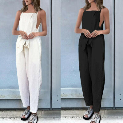 

Fashion Women Knitting Sleeveless Pants Suspenders Rompers Playsuit Jumpsuits