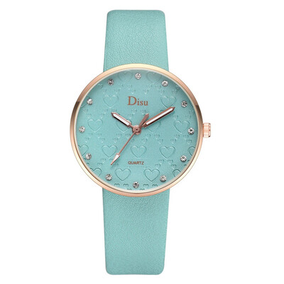 

Feature Womens Watches Gold Framed Disc Ladies Quartz Wristwatch With Rhinestone Casual Clock Fashion Zegarek Damski 50