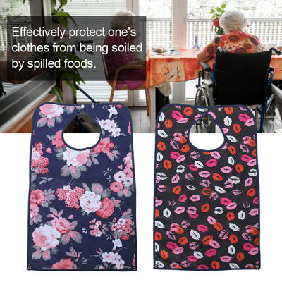 

Greensen Adult Waterproof Mealtime Bib Double Layer Elder Dinning Clothes Protector