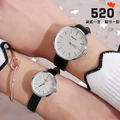 

Trends couple table simple disc waterproof watch 520 I love you men&women belt watch