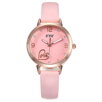

Women Watches Dot Digital Dial Ladies Simple Quartz Wristwatch Solid Color Leather Strap Clock Dress Gift Zegarki Damskie