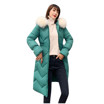 

Toponeto Women Winter Warm Hooded Thick Zipper Pocket Slim Jacket Overcoat Outcoat Coat