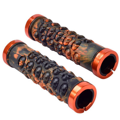 

Mountain Bike Bilateral Lock Skull Pattern Non-slip Road Bicycle Rubber Handlebar Grip