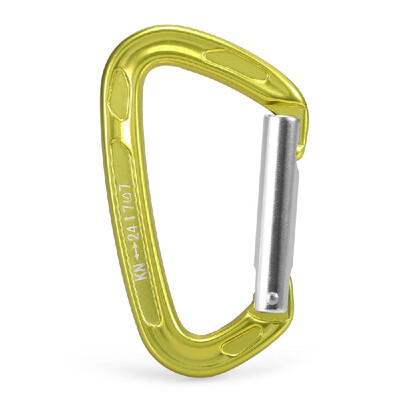 

22KN 24KN Straight Gate Carabiner Non-locking Gate Carabiner Climbing Canyoning Backpacking Hammocks Key Nose Carabiner