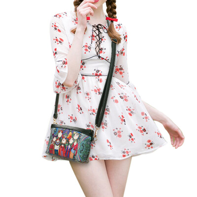 

Tailored Women Forest Girls Pattern Printing Single Shoulder Bag And Rectangle Handbag