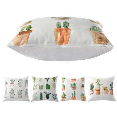 

Greensen Square Soft Microfiber Decorative Pillow Cushion Cover Cactus Combination Set 4Pcs4545Cm