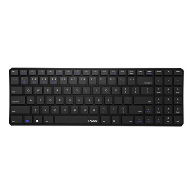 

Rapoo E9300 keyboard wireless Bluetooth keyboard office keyboard ultra-thin portable keyboard 98 key computer keyboard tablet ipad keyboard black self-support