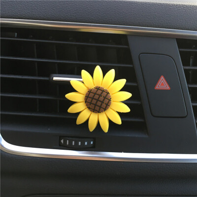 

Sun Flower Car Air Outlet Perfume Clip Cute Modelling Air Conditioning Air Outlet Aromatherapy Air Conditioning Accessories