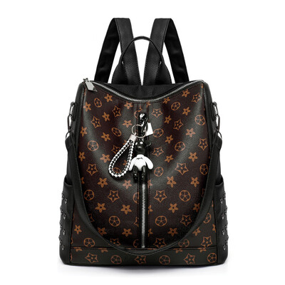 

Backpack PU leather zipper bag