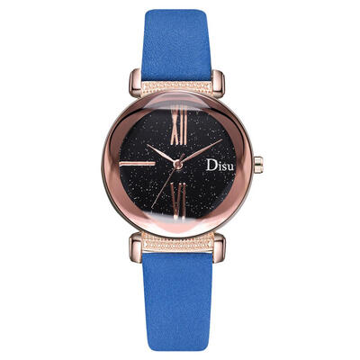 

New Fashion Watches Women DISU Starry Sky Leather Strap Clock Ladies Casual Dress Fashion Style Quartz Wristwatch Reloj Mujer