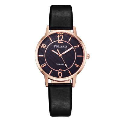 

Hot Women Watches Digital Dial Ladies Analog Quartz Wristwatch Solid Color Leather Strap Clock Casual Gift Zegarki Damskie