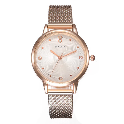 

New hot womens simulation mesh belt watch hypoallergenic
