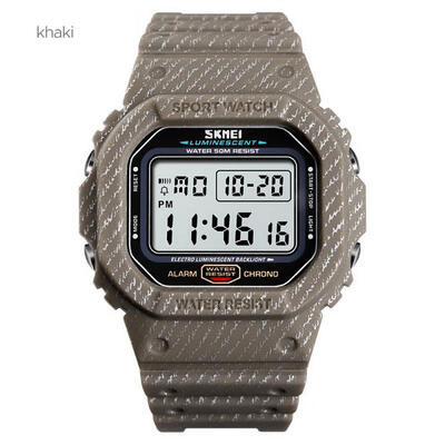 

SKMEI Mens Digital Sports Watch Waterproof Tactical Wristwatch With LED Backlight
