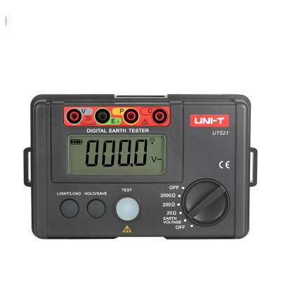 

UNI-T UT521 Digital Earth Resistance Tester Ground Resistance Voltage Meter LCD Megohmmeter 0-200V 0-2000ohm