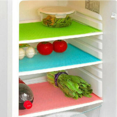 

2945cm Refrigerator Antibacterial Pad Antislip Mildew Absorption Liner Mat 4Pcs