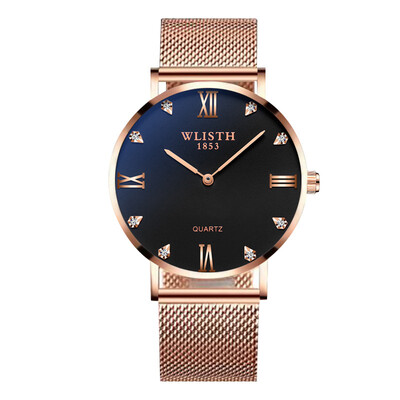 

Mens IPS plating watch thin student mens watch waterproof quartz watch