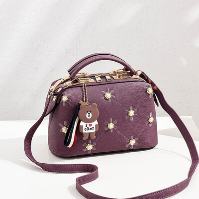 

2019 spring new European&American fashion womens handbags solid color steel clip handbags foreign trade hot bags