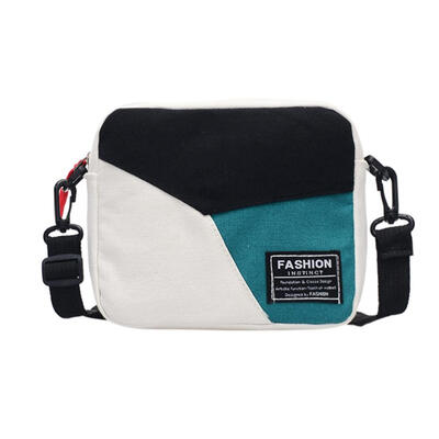 

Canvas Messenger Crossbody Bag Unisex Patchwork Casual Shoulder Bags Purse