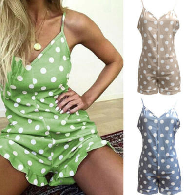 

Women Lady Sleeveless Casual Mini Jumpsuit Playsuit Romper Shorts Beach Holiday