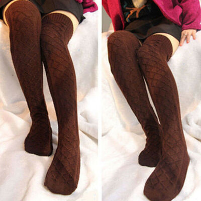 

NEWEST Women Winter Wool Warm Knit Over Knee Thigh High Stockings Socks Leggings