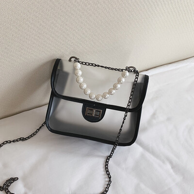 

New matte transparent small bag female 2019 new wave Korean version of the wild Messenger bag chain shoulder bag fashion small