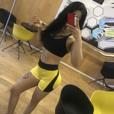 

Tailored Womens Solid Casual Slim Splice Sports Yoga Pants Sexy Short Pants
