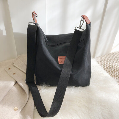 

Tailored Women Canvas Bag Female Shoulder Bag Student Wild Large Capacity Messenger Bag