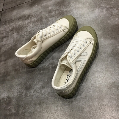 

2019 summer new tide shoes canvas shoes female retro Korean version of wild student ins board shoes female
