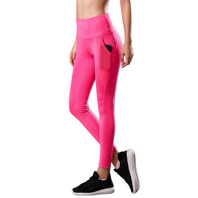 

Women Sport Leggings Solid Mesh Splicling Stretch High Waist Tights Running Yoga Athletic Training Pants