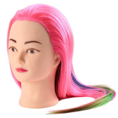 

Greensen Hairdressing Training Styling Practice Colors Wig Dummy Mannequin Head with Hair