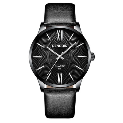 

Gobestart Luxury Quartz Sport Military Stainless Steel Dial Leather Band Wrist Watch