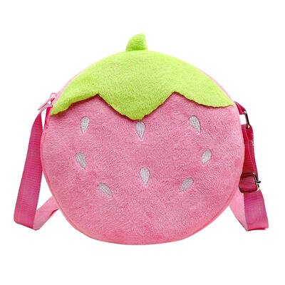 

Cartoon Pattern Shoulder Handbags Cute Kids Girls Plush Small Crossbody Bag
