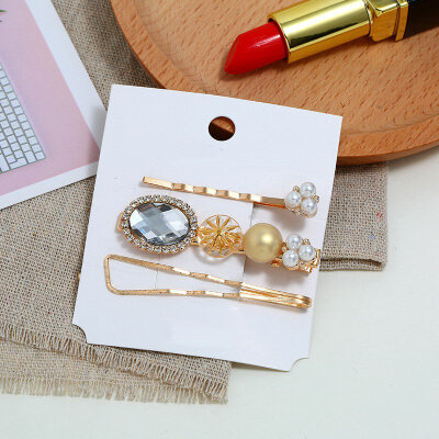 

3PcsSet Metal Pearl Hairclip Barrette Hair Clips Hairpin for Women Girls Hair Accessories