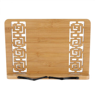 

Greensen Hollow Carved Adjustable Bamboo Book Stand Reading Textbook Holder