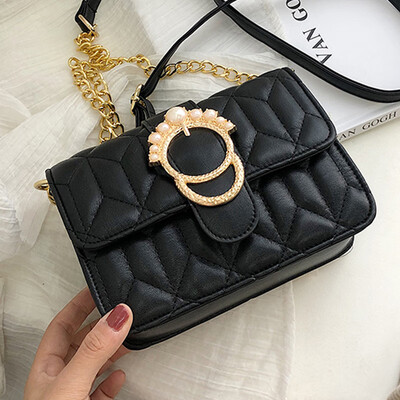

Super hot texture rhomboid chain bag 2019 new Korean version of fashion network celebrity with one shoulder oblique satchel