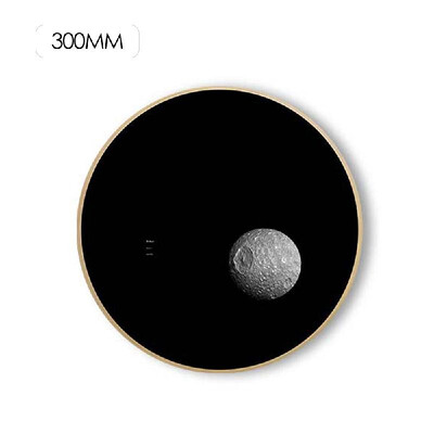 

Natural Art The Universe Series Round Solid Wood Frame Decorative Painting
