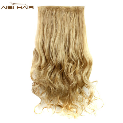 

AISI HAIR Long Curly Synthetic 5 Clips in Wig Extensions for Women